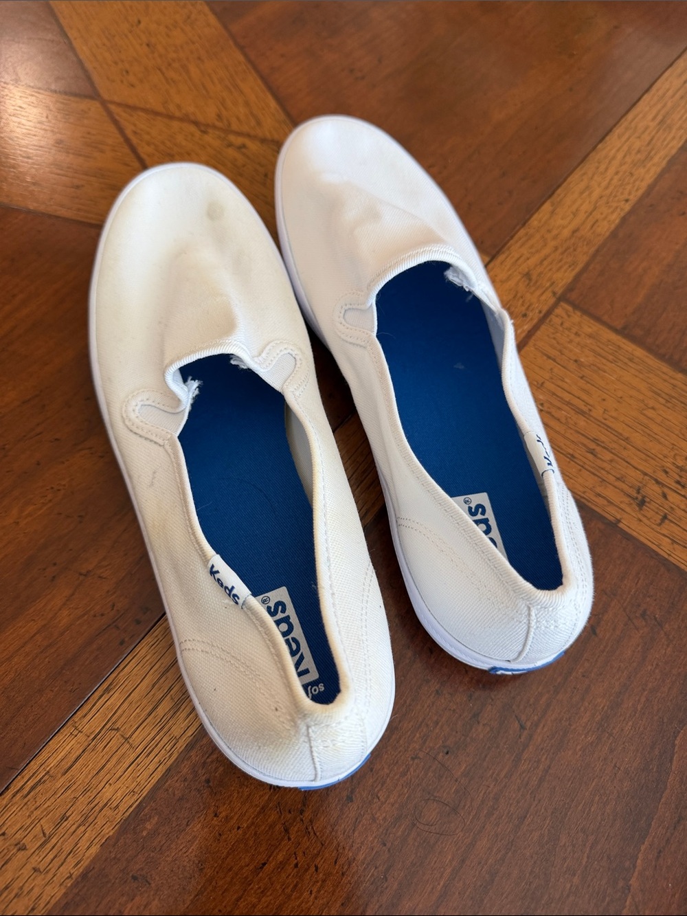 Keds White Slip-On Canvas Sneakers